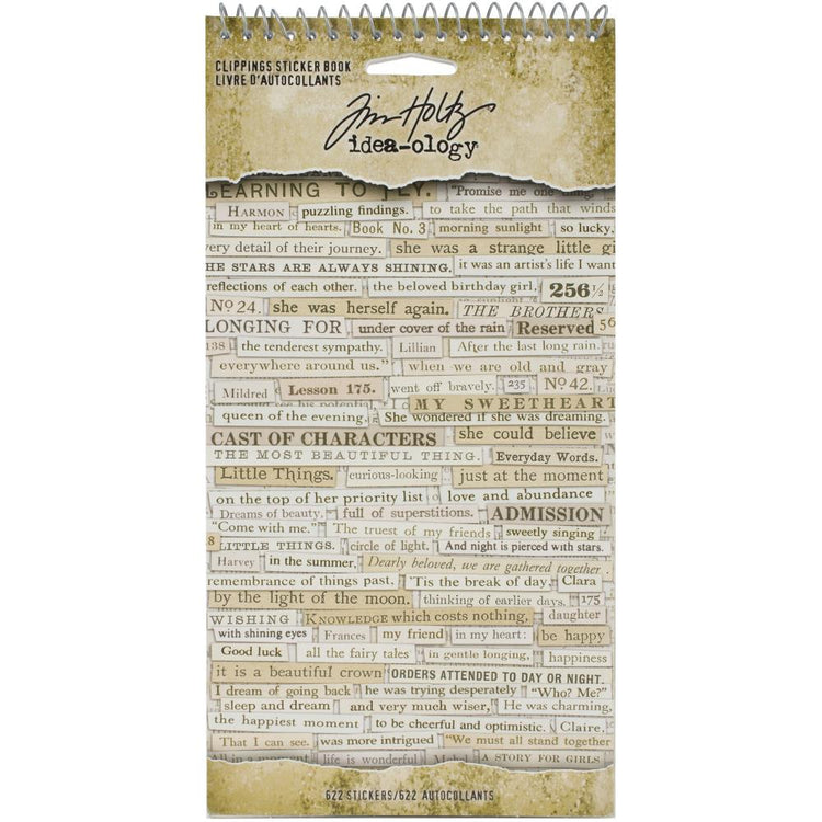 Tim Holtz Idea-Ology Sticker Book: Clippings