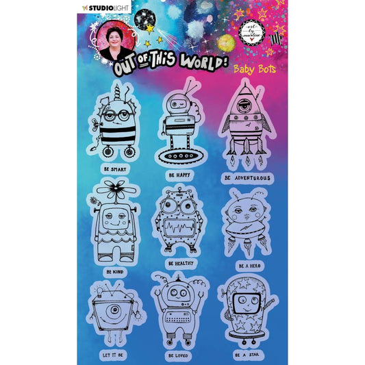 Out of This World Clear Stamps - Baby Bots
