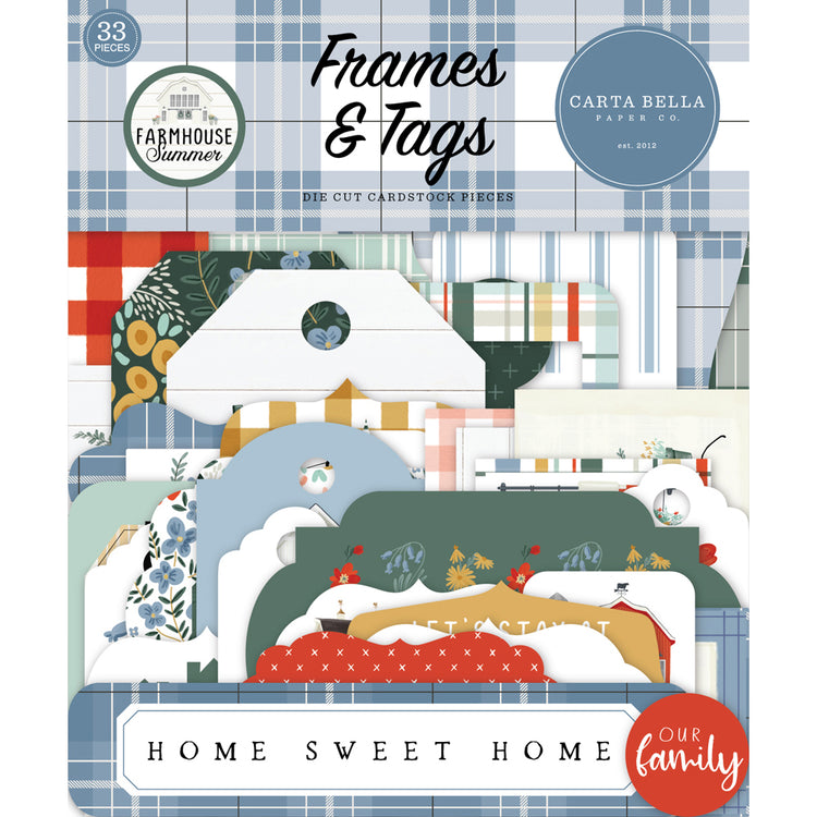 Farmhouse Summer Ephemera - Frames & Tags