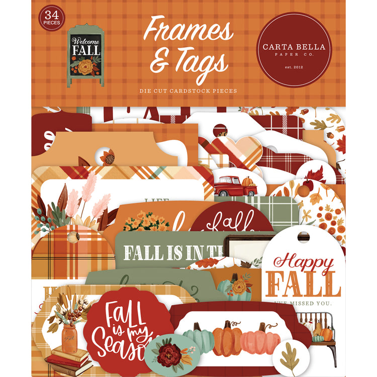 Welcome Fall Ephemera - Frames & Tags