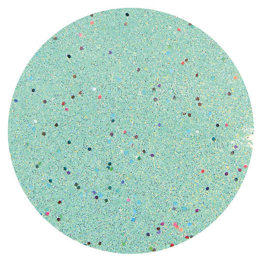 Emboss Powder (Pastels) - Pastel Mint With Holographic Silver Glitters