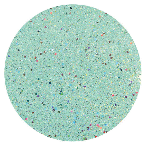 Emboss Powder (Pastels) - Pastel Mint With Holographic Silver Glitters