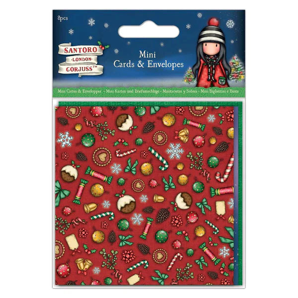 Christmas Girl Mini Cards & Envelopes
