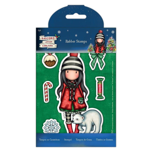 Christmas Girl Rubber Stamps
