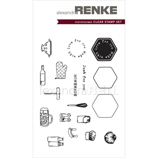 Alexandra Renke Cooking Coat Of Arms 4x6 Clear Stamp Set