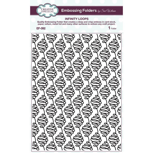 Creative Expressions Infinity Loops Embossing Folder