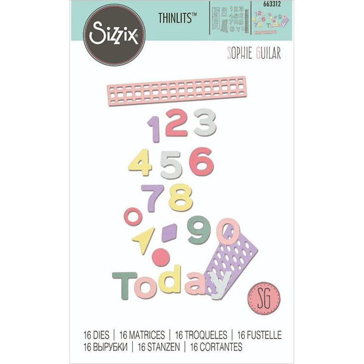 Sizzix Sophie Guilar Pop Art Numbers Thinlits Dies