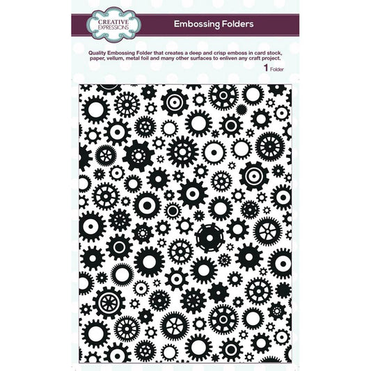 Creative Expressions Cogs and Gears Embossing Folder