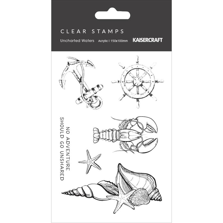 Kaisercraft Uncharted Waters 4x6 Clear Stamps
