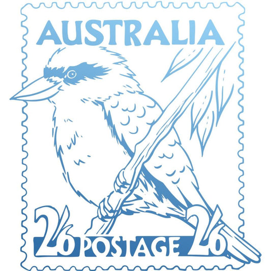 Couture Creations Sunburnt Country Kookaburra Postage Mini Stamp
