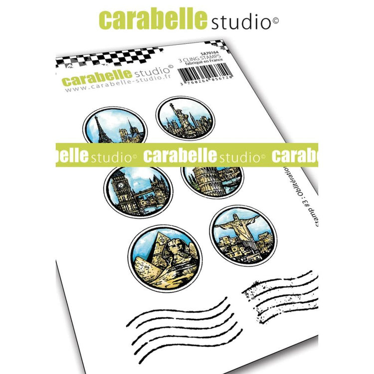 Carabelle Studio ATC Postmarks A7 Cling Stamp