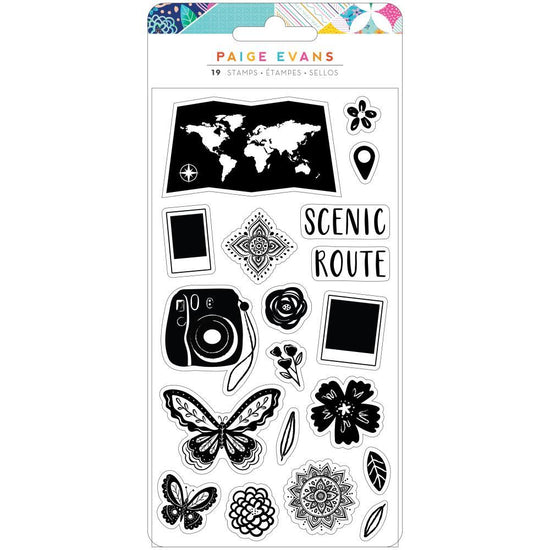 Paige Evans Go The Scenic Route Clear Stamps