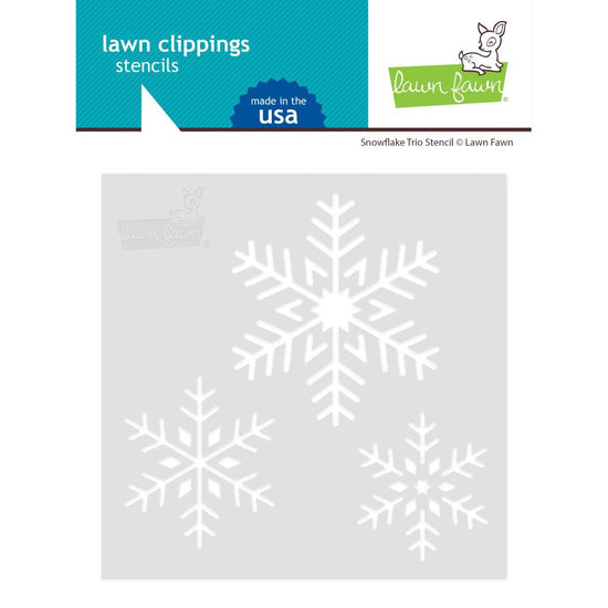 Lawn Fawn Snowflake Trio Lawn Clippings Stencils