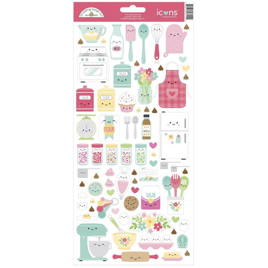 Doodlebug Design Inc. Made With Love Icons Cardstock Stickers