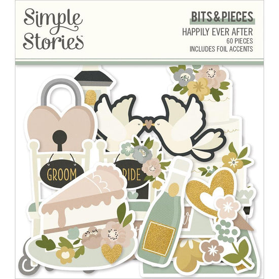 Simple Stories Happily Ever After Ephemera: Bits & Pieces