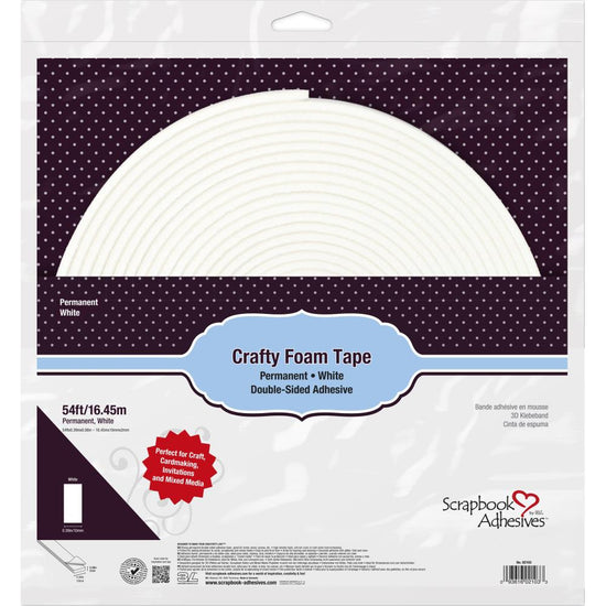 Scrapbook Adhesives Crafty Foam Tape White (54FT)