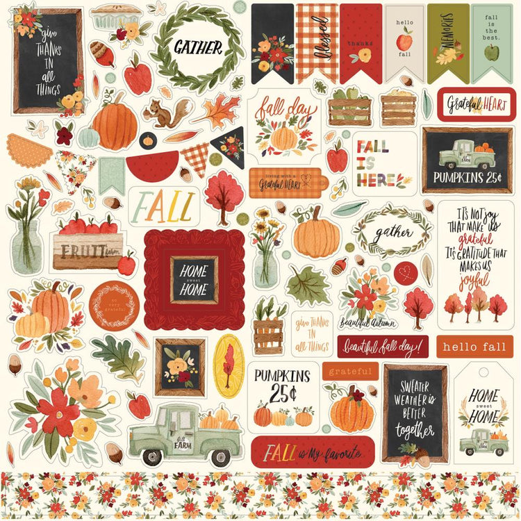 Hello Autumn 12x12 Sticker Sheet