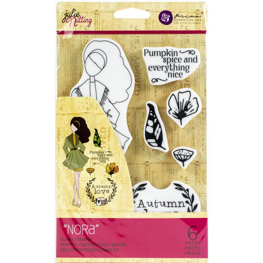 Julie Nutting Mixed Media Cling Stamps - Nora
