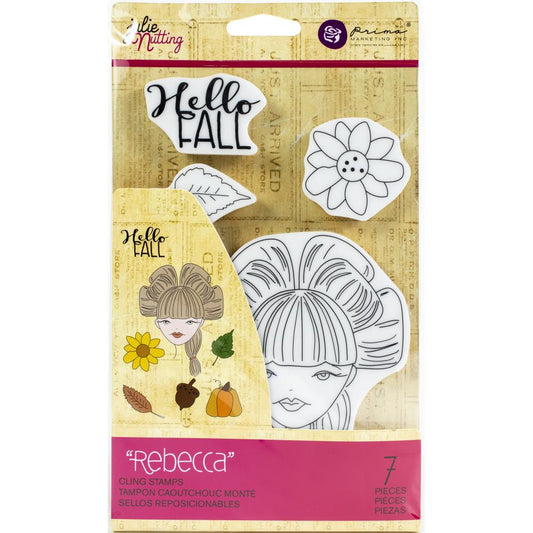 Julie Nutting Mixed Media Cling Stamps - Rebecca