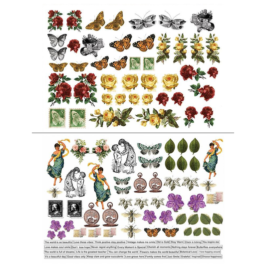 Botanical Scripts Motif Sheets
