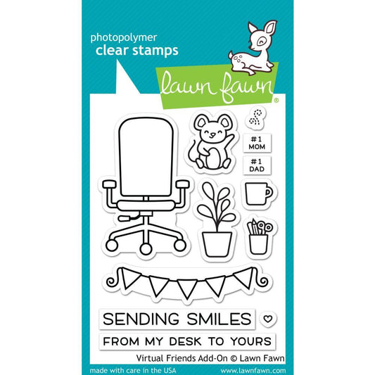Lawn Fawn Virtual Friends Add-On 3x4 Clear Stamps