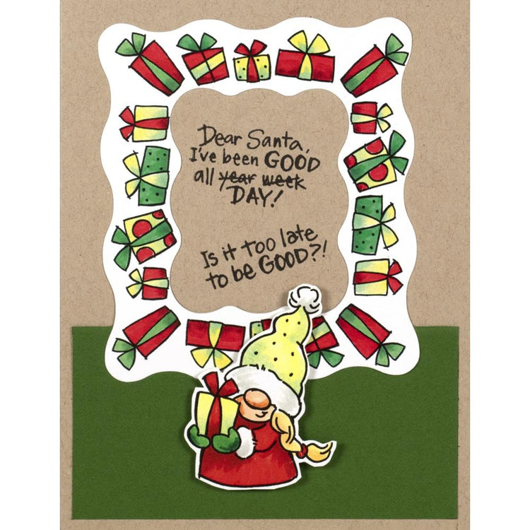 Santa Frame 4x6 Clear Stamps