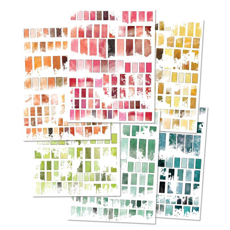 Spectrum Sherbet 6x8 Rub-on Transfer Set (6 sheets) - Palettes