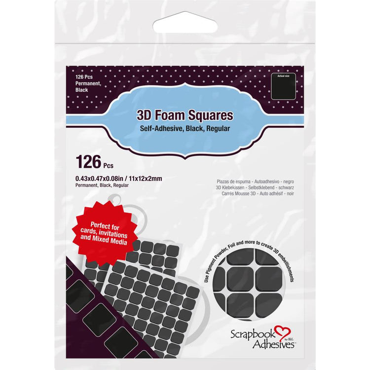 Scrapbook Adhesives 3D Foam Squares (Black)