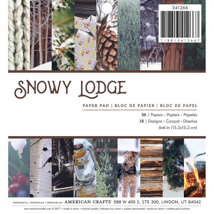 American Crafts Snowy Lodge 6x6 Paper Pad