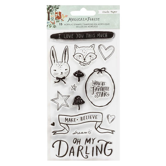 Crate Paper Magical Forest Clear Stamps