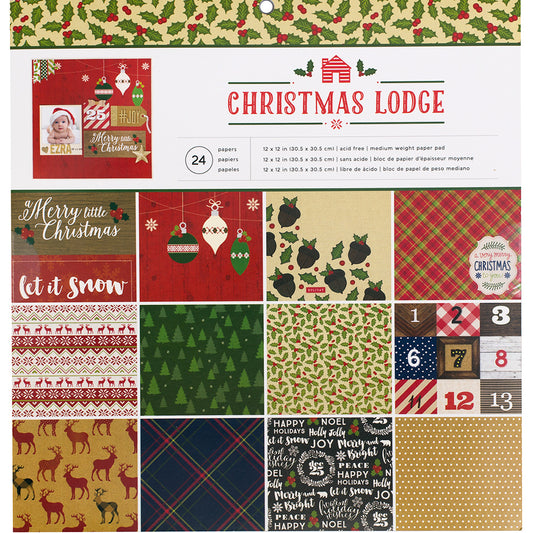 American Crafts Christmas Lodge 12x12 Paper Pad