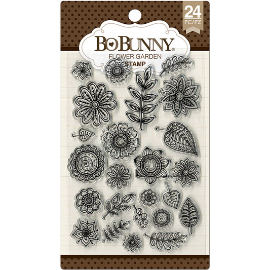 BoBunny Flower Garden 4x6 Clear Stamp Set