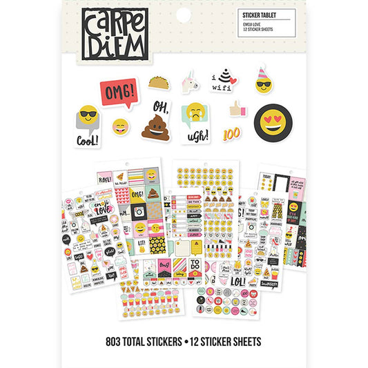 Simple Stories Carpe Diem Emoji Love Sticker Tablet