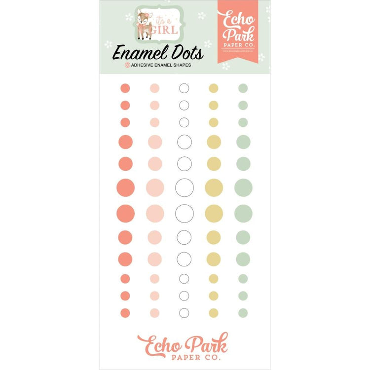 It's A Girl Enamel Dots