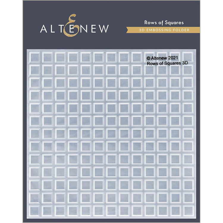 Rows of Squares 3D Embossing Folder