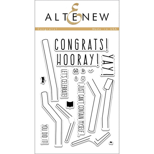 Altenew Congrats 4x6 Clear Stamp Set