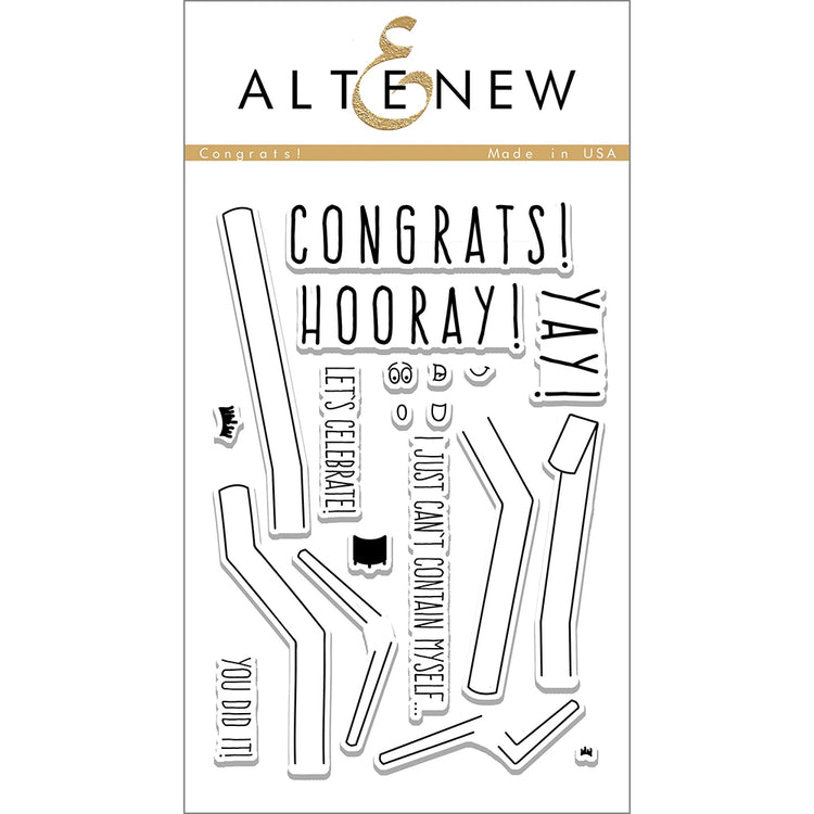 Altenew Congrats 4x6 Clear Stamp Set