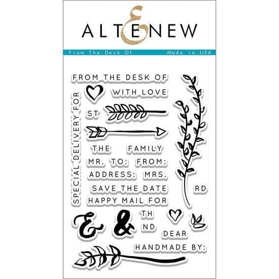 Altenew From the Desk of 4x6 Clear Stamp Set