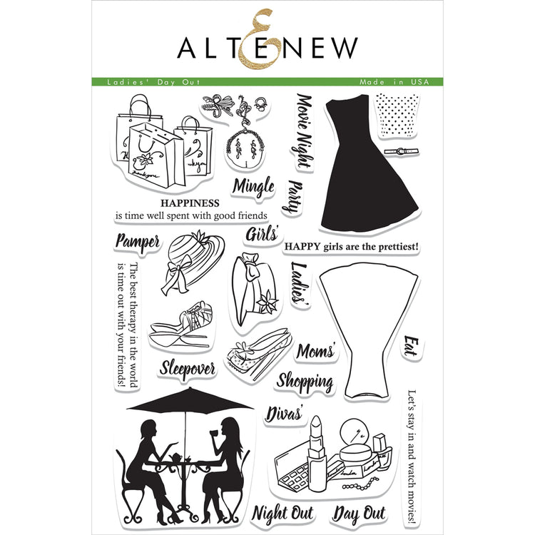 Altenew Ladies Day Out 6x8 Clear Stamp Set