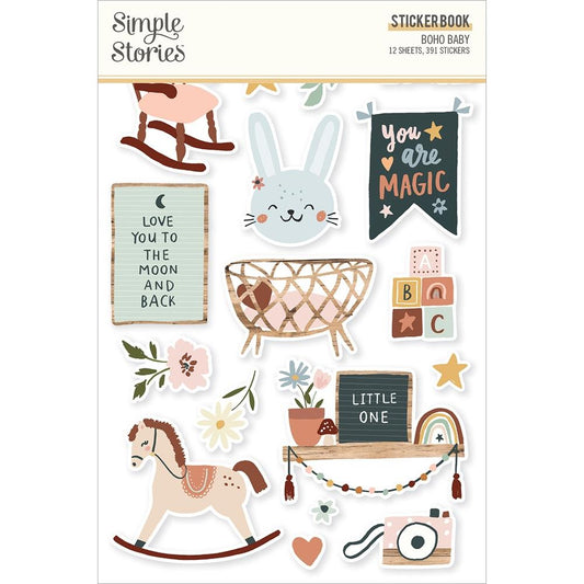 Simple Stories Boho Baby Sticker Book