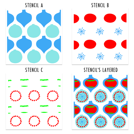 Layering Ornaments Stencil Set