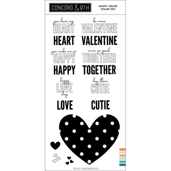 Concord & 9th January 2022 4x8 Clear Stamps Happy Heart