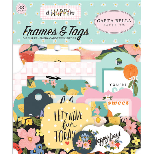 Oh Happy Day Ephemera - Frames & Tags