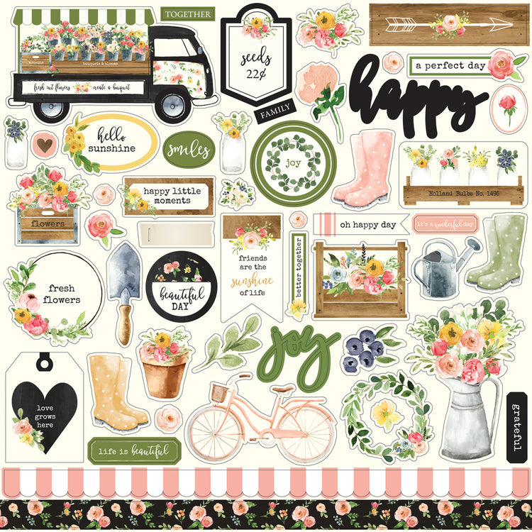 Spring Market 12x12 Sticker Sheet