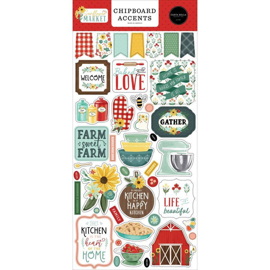 Carta Bella Sunflower Market Chipboard Accents