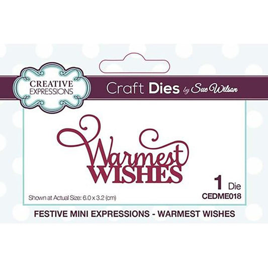 Creative Expressions Sue Wilson Festive Mini Expressions Warmest Wishes Craft Dies
