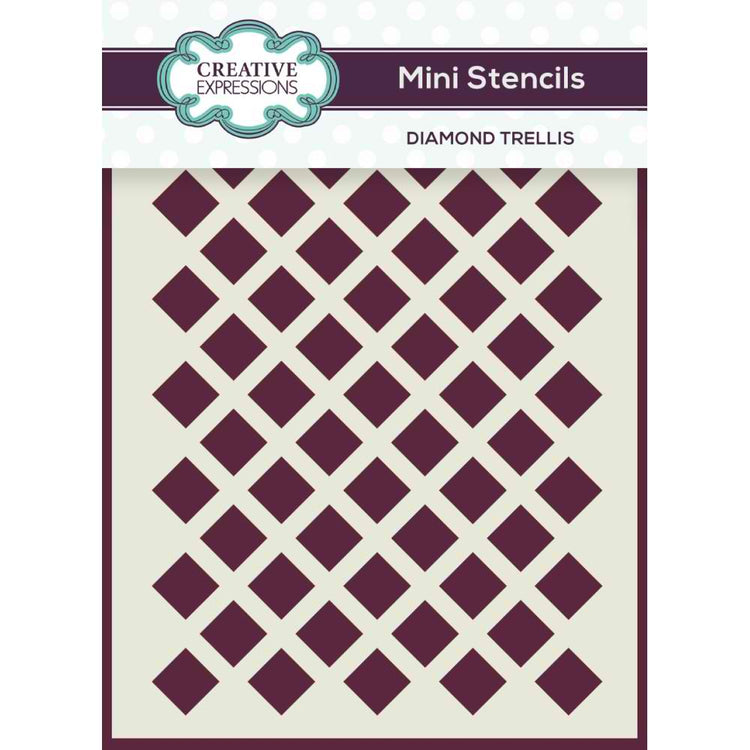 Mini Stencil - Diamond Trellis