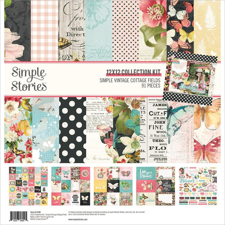 Simple Stories Simple Vintage Cottage Fields 12x12 Collection Kit