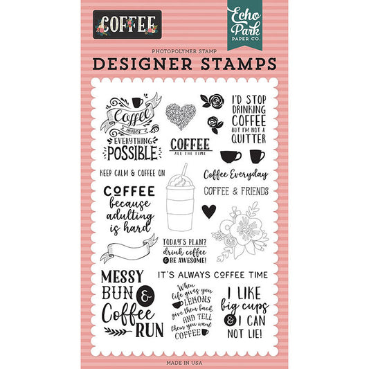 Coffee 4x6 Clear Stamps - Coffee Time