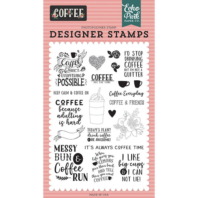 Coffee 4x6 Clear Stamps - Coffee Time